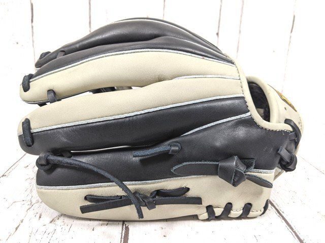 【11yt031】一般軟式野球用グローブ ZETT ゼット Fine play ファインプレイ BRGB35520Z ブラック×グレー 右投げ オールラウンド用◆D08♪_画像2