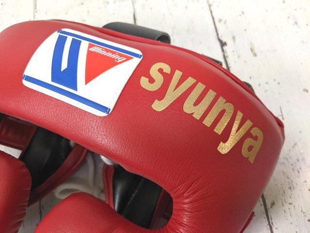 【10yt395】格闘技 ボクシング用品 Winning ウィニング ヘッドギア ヘッドガード レッド FG-2900 サイズ：M◆p59♪_画像6