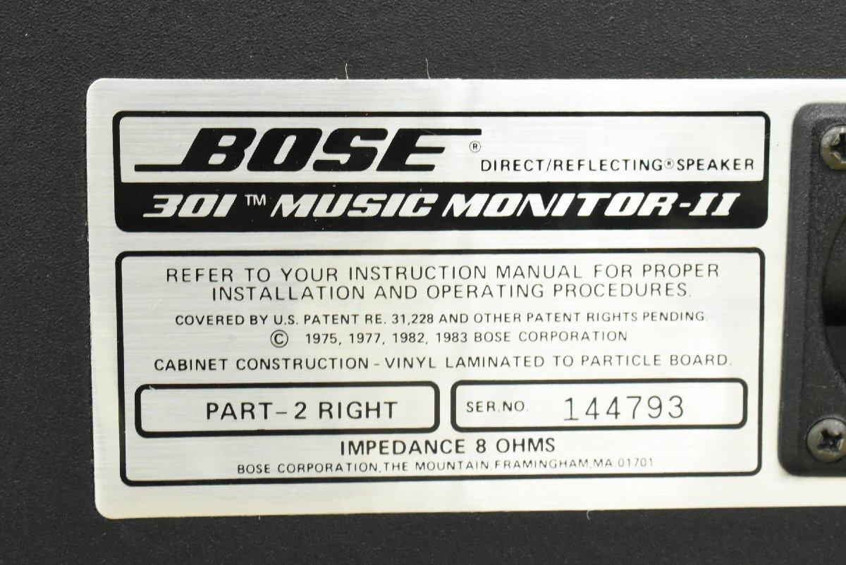 【C】BOSE 301 MUSIC MONITOR II スピーカーペア ボーズ 188433_画像10