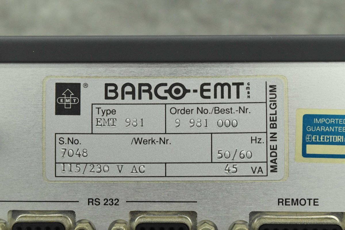 【J】EMT 981 BARCO CDプレーヤー 187506_画像9