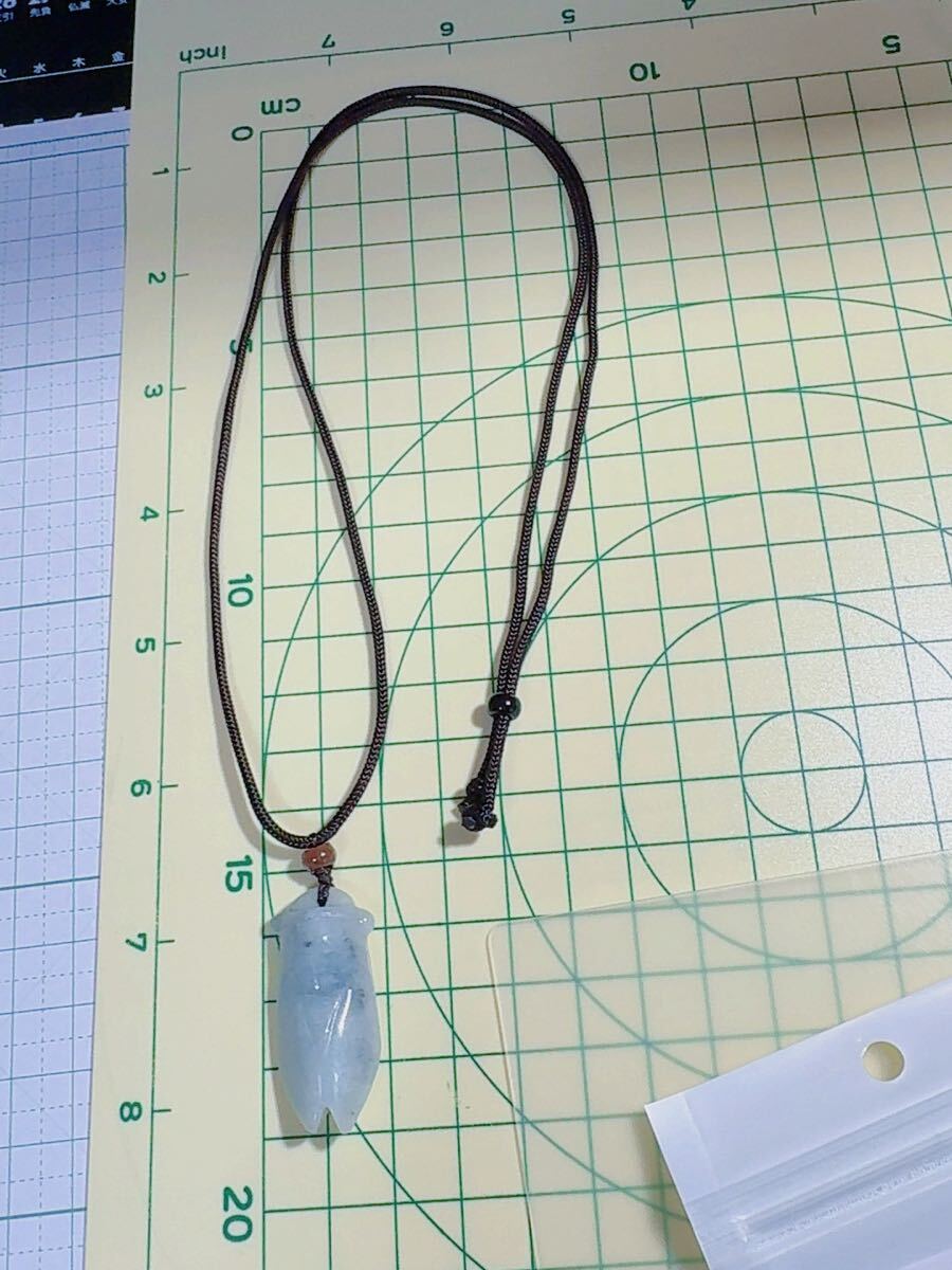 CS-0031天然本翡翠《本物保証》「一鳴驚人」セミ 翡翠ペンダント 一品一図 高品質 一点物 魔除け 昇進 成功 金運 財運 幸運 幸福 縁起物_画像7