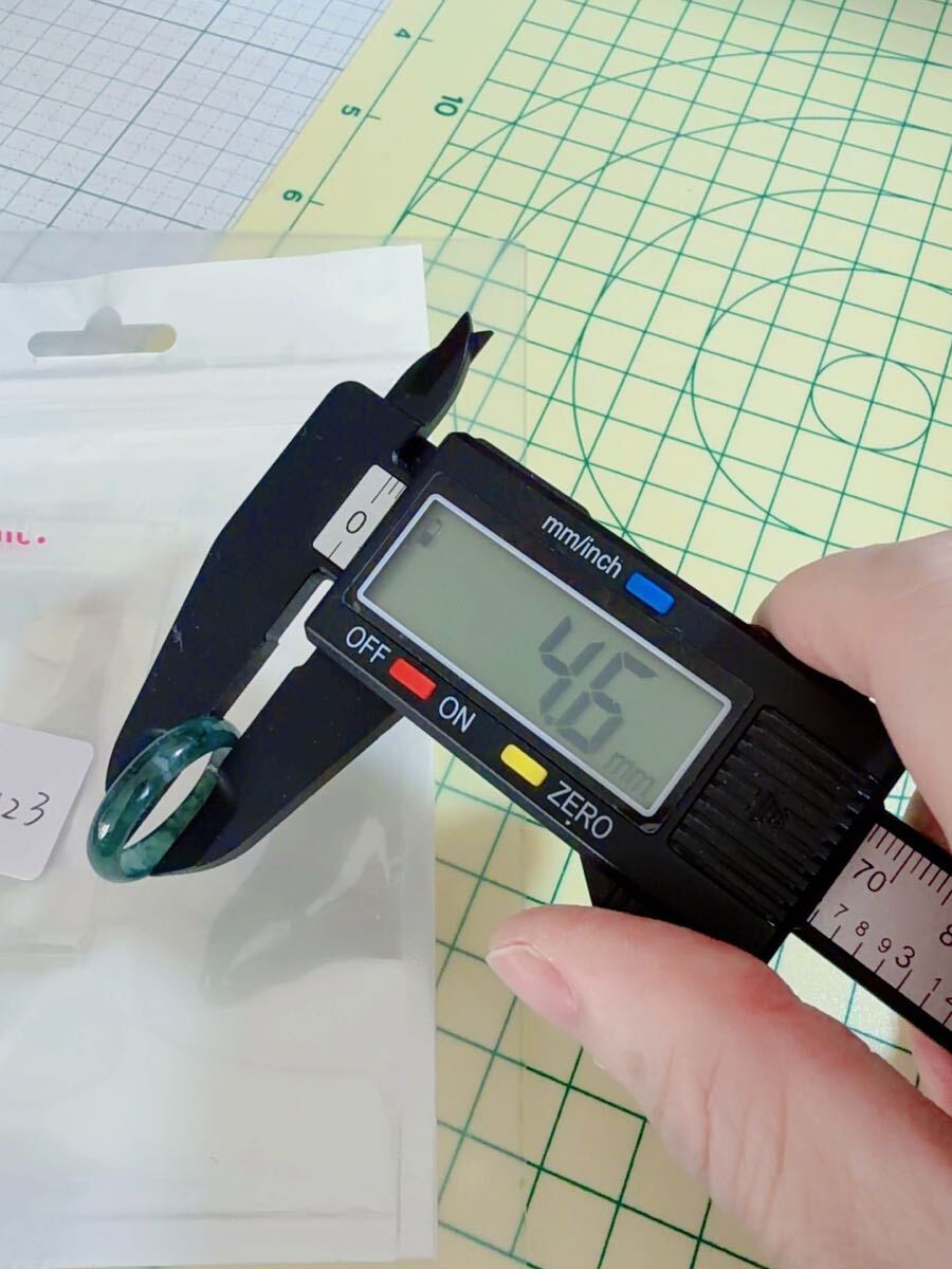 CS-0123天然本翡翠《本物保証》 藍水翡翠 指輪約17号 一点物 希少 縁起物 お守り 魔除け 昇進 成功 風水 金運 財運 幸運 幸福_画像6