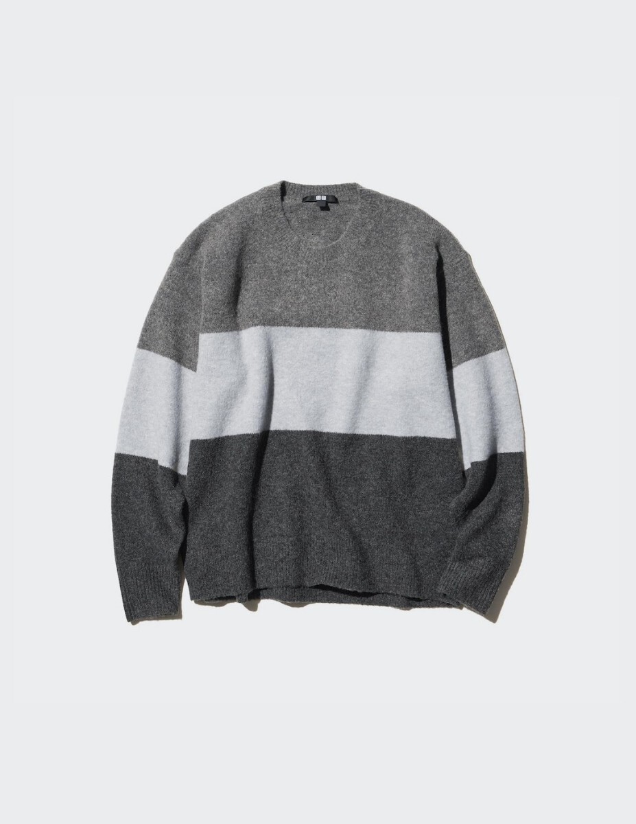 ユニクロ スフレヤーン ニット セーター S グレー 美品 ゆったり【即決】_画像1