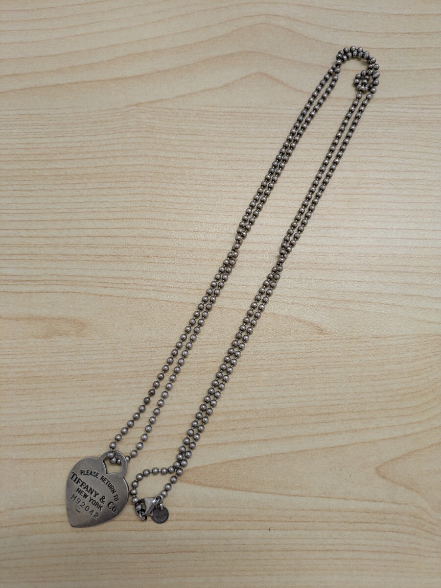 TIFFANY＆ Co. ティファニー リターントゥ ハートタグ ネックレス SV925 ロングチェーン約46cm_画像1