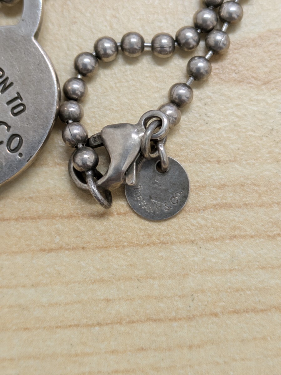TIFFANY＆ Co. ティファニー リターントゥ ハートタグ ネックレス SV925 ロングチェーン約46cm_画像4