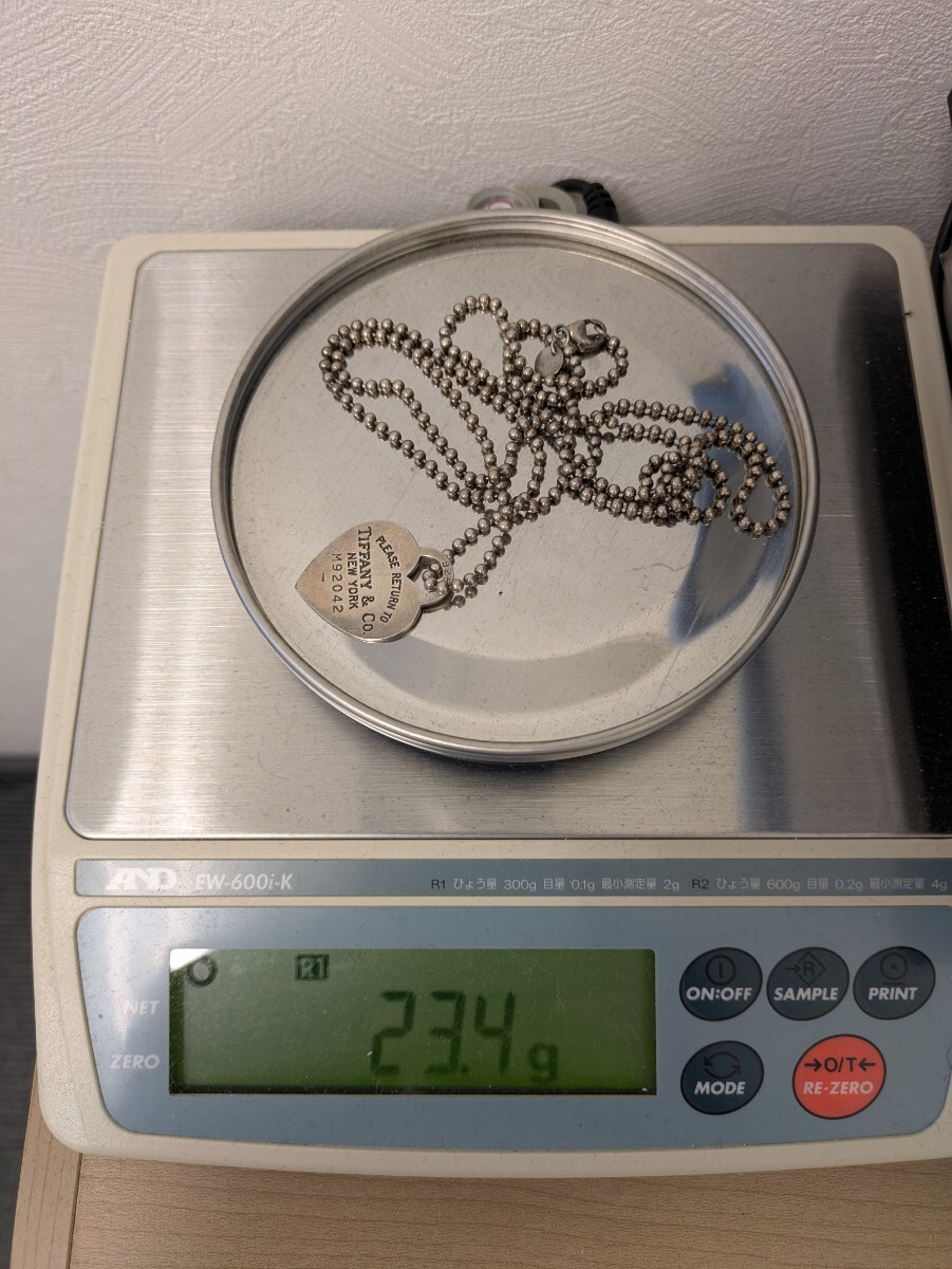 TIFFANY＆ Co. ティファニー リターントゥ ハートタグ ネックレス SV925 ロングチェーン約46cm_画像7
