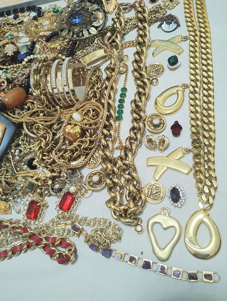 [1 иен ~] позолоченный аксессуары много суммировать примерно 7.1kg K10×SV кольцо натуральный камень жемчуг бренд SV печать есть колье breath др. декортивный элемент 