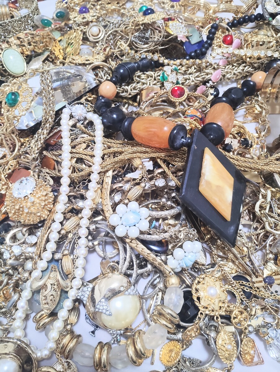 [1 иен ~] позолоченный аксессуары много суммировать примерно 7.1kg K10×SV кольцо натуральный камень жемчуг бренд SV печать есть колье breath др. декортивный элемент 