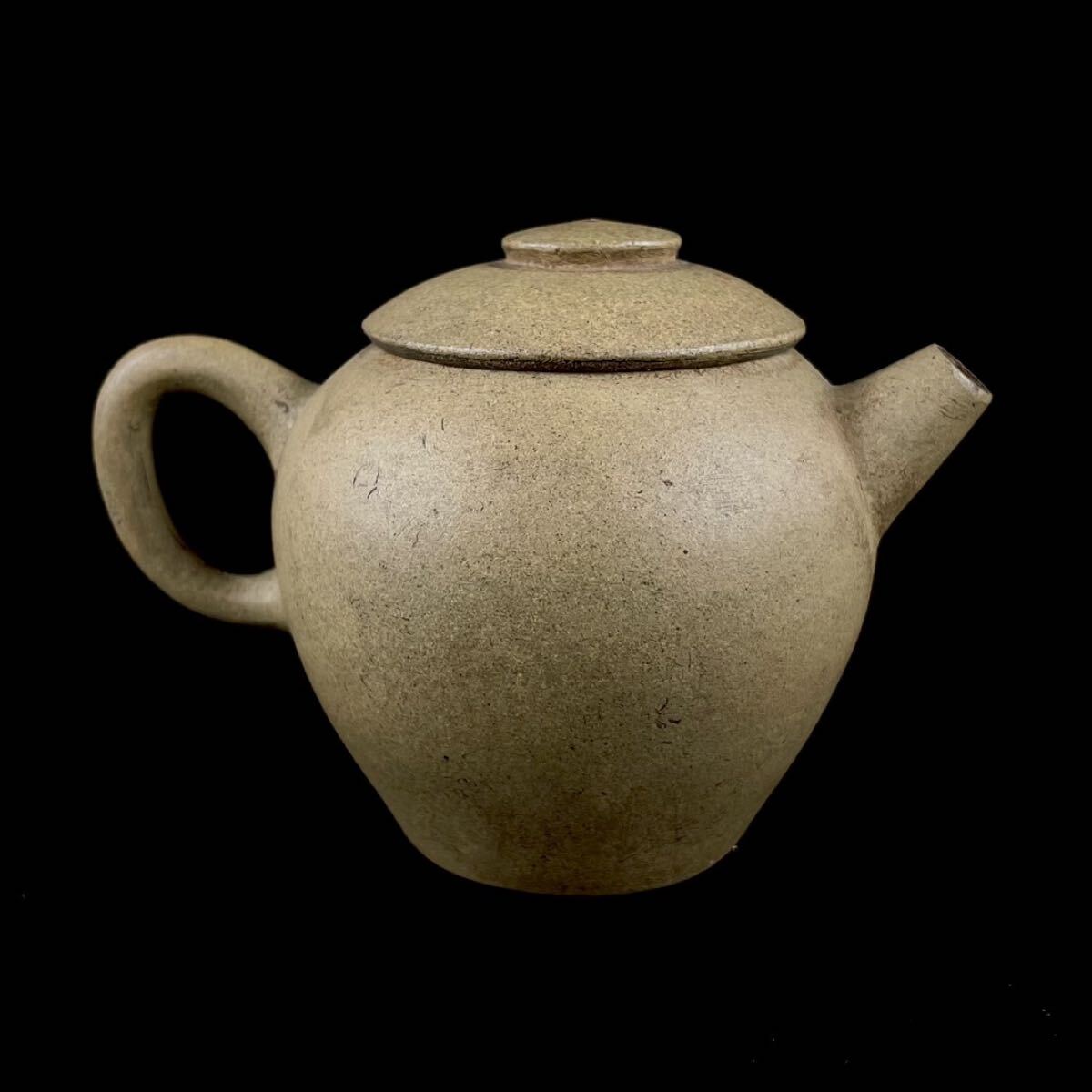 煎茶道具 唐物 砲口 白泥 急須 紫砂 茶器 茶壷 紫泥 中国古玩_画像1