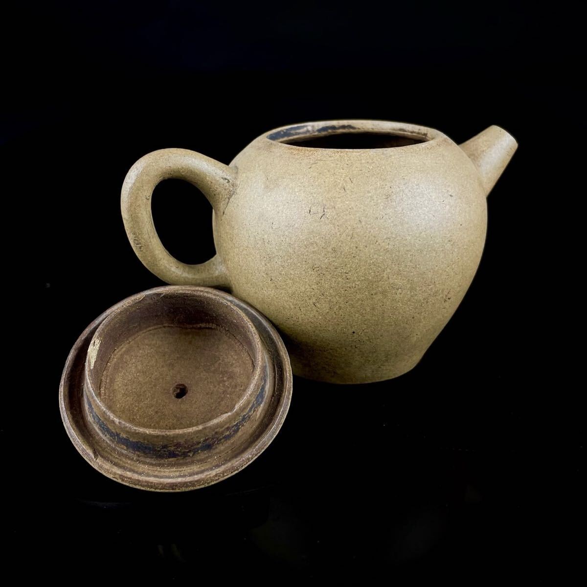 煎茶道具 唐物 砲口 白泥 急須 紫砂 茶器 茶壷 紫泥 中国古玩_画像9