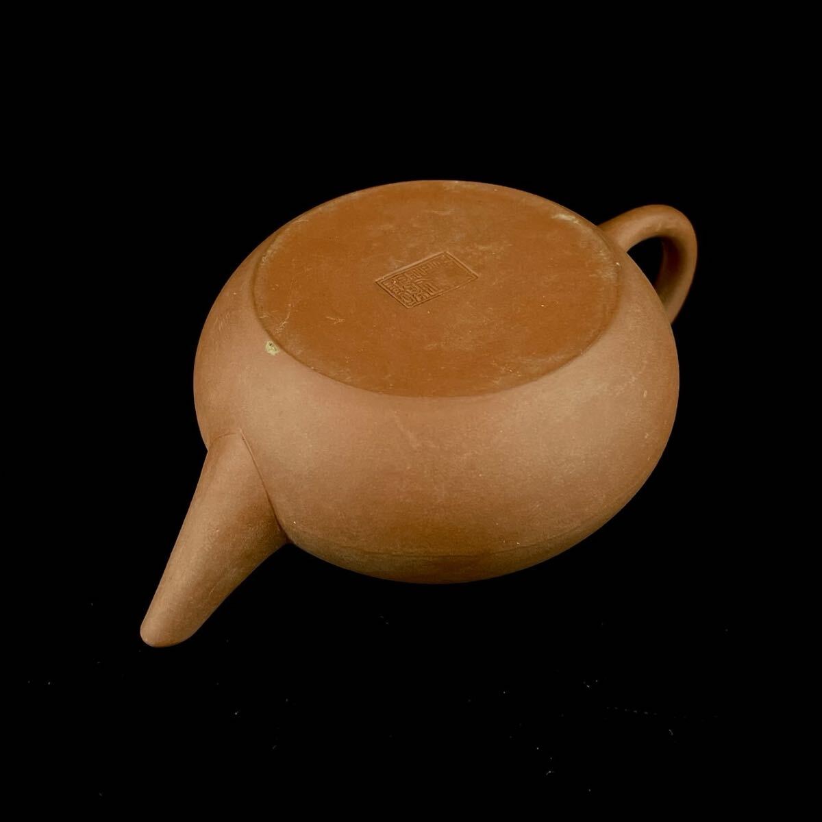 唐物 朱泥 荊渓恵孟臣 扁蒲 急須 砲口 紫砂 紫泥 茶壷 茶器 中国宜興 中国古玩_画像9