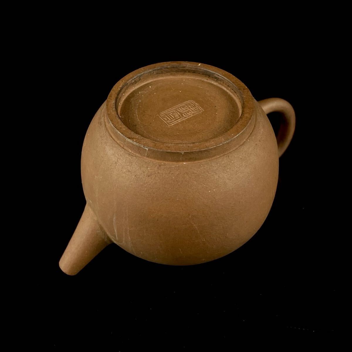 唐物 朱泥 中国宜興 萬寶 ◯寶 急須 砲口 紫砂 紫泥 茶壷 茶器 中国古玩_画像9