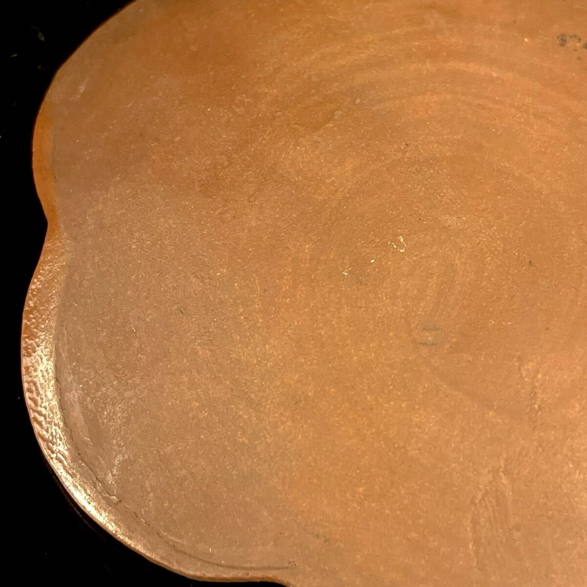 唐物 朱泥 茶托 小皿 梅形 五客 紫砂 紫泥 茶器 中国宜興 中国古玩（1b1111ka 5）_画像9