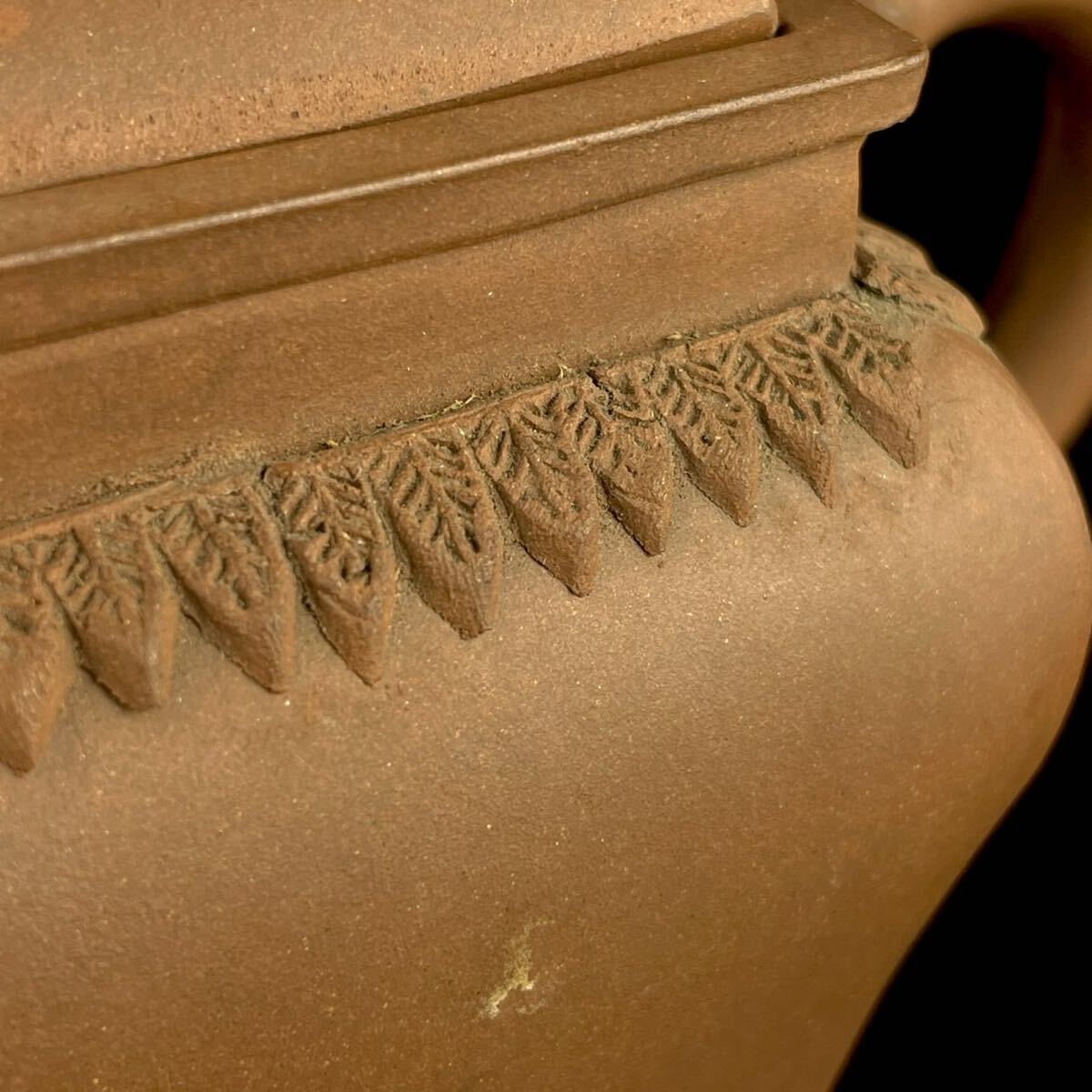 唐物 朱泥 松竹梅 四方 急須 清代 乾隆 紫砂 紫泥 茶壷 茶器 中国宜興 中国古玩（3b1111ka 2）_画像7