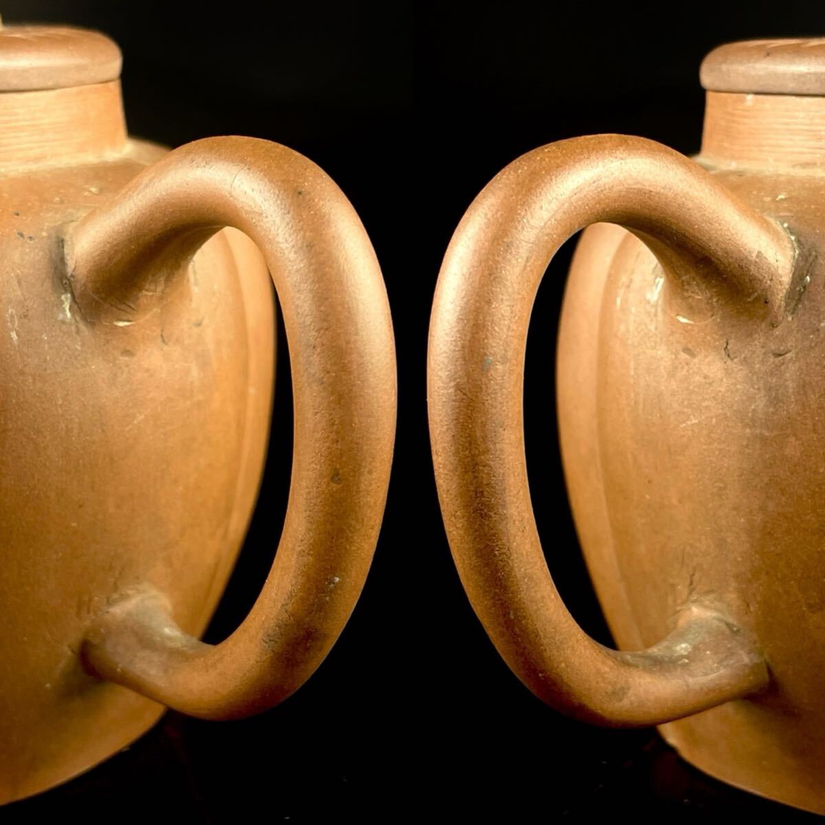 煎茶道具 唐物 朱泥 在銘 急須 砲口 獅子摘 紫砂 紫泥 茶壷 茶器 中国宜興 （b111/2 0）_画像5