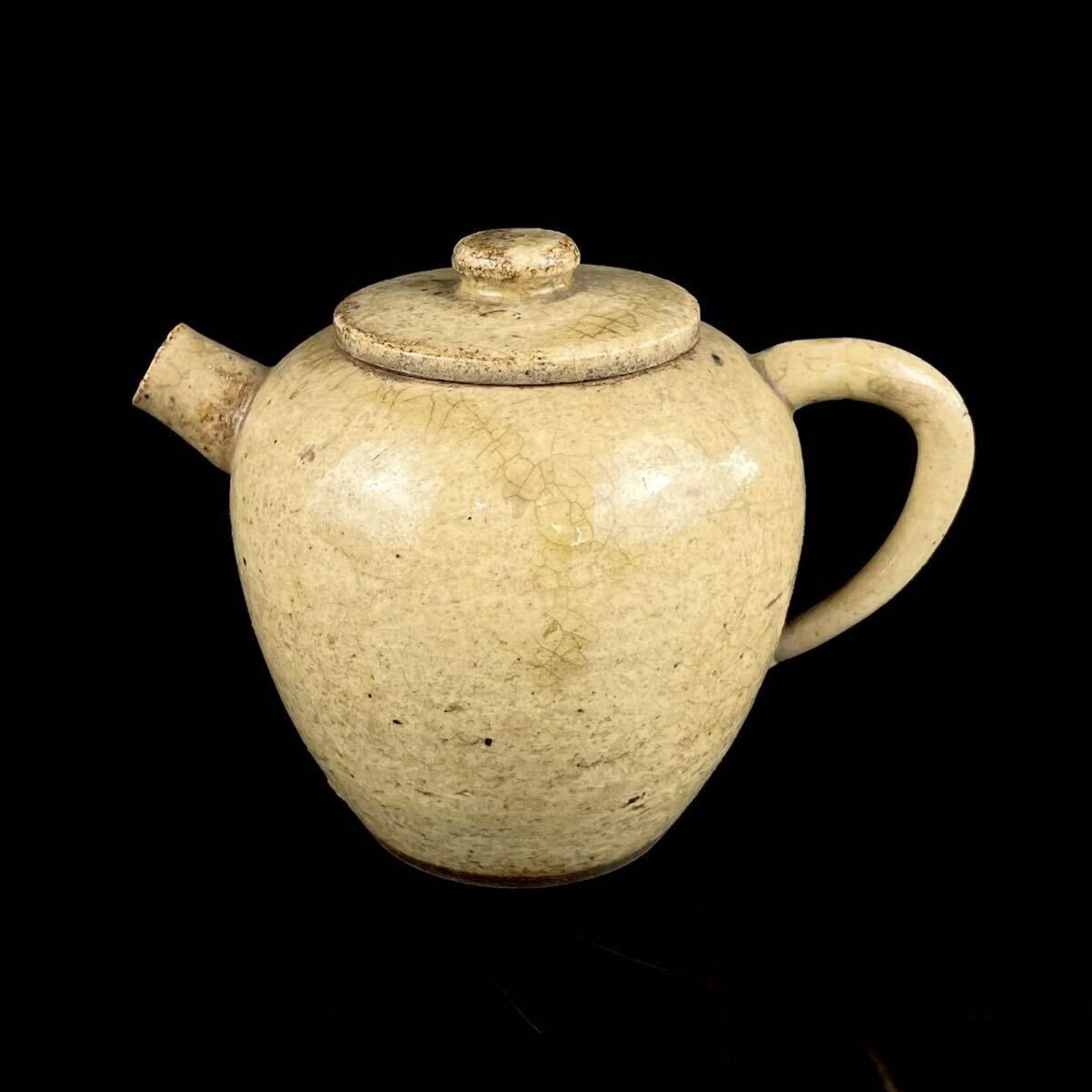 煎茶道具 唐物 黄釉 朱泥 白泥 砲口 急須 紫砂 茶器 茶壷 紫泥 中国古玩（3b110705 2/2 0）_画像1