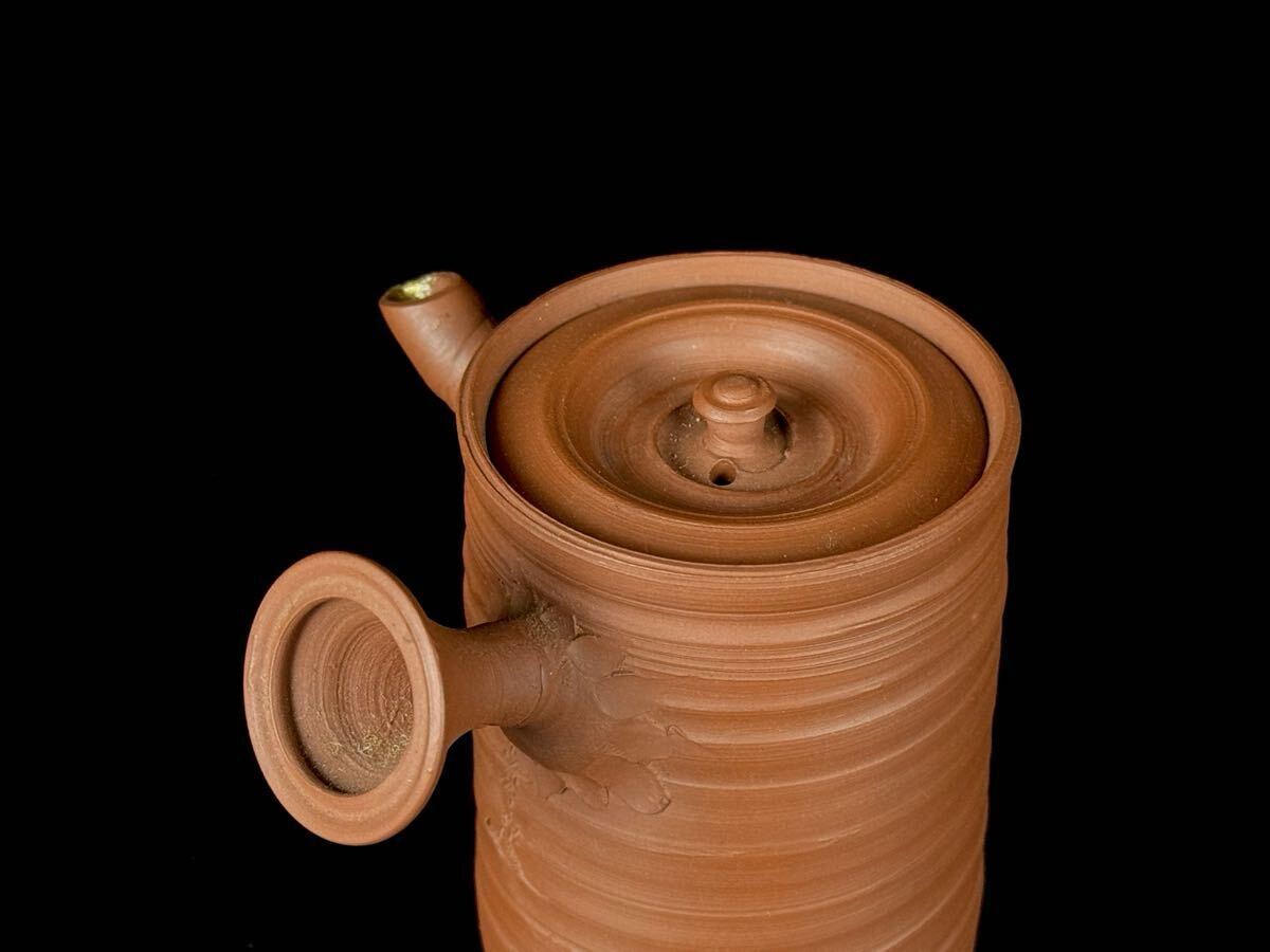 煎茶道具 山田 常山 造 朱泥 横手 急須 茶壷 常滑焼 時代 【2a092522 0】_画像5