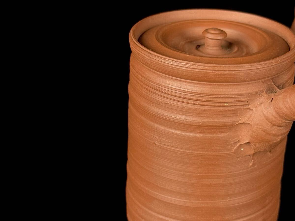 煎茶道具 山田 常山 造 朱泥 横手 急須 茶壷 常滑焼 時代 【2a092522 0】_画像6