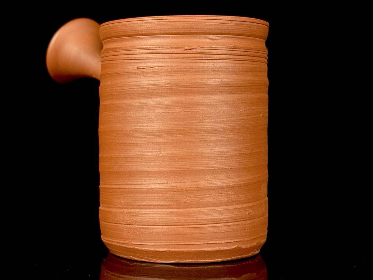 煎茶道具 山田 常山 造 朱泥 横手 急須 茶壷 常滑焼 時代 【2a092522 0】_画像7