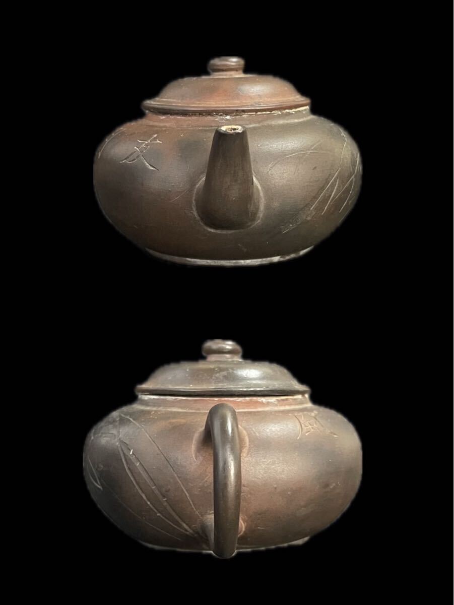 唐物 宜興縣孟臣製 朱泥 急須 紫砂 紫泥 茶壷 茶器 中国古玩 中国宜興 宜興紫砂(4b091704 1/7 4)_画像3