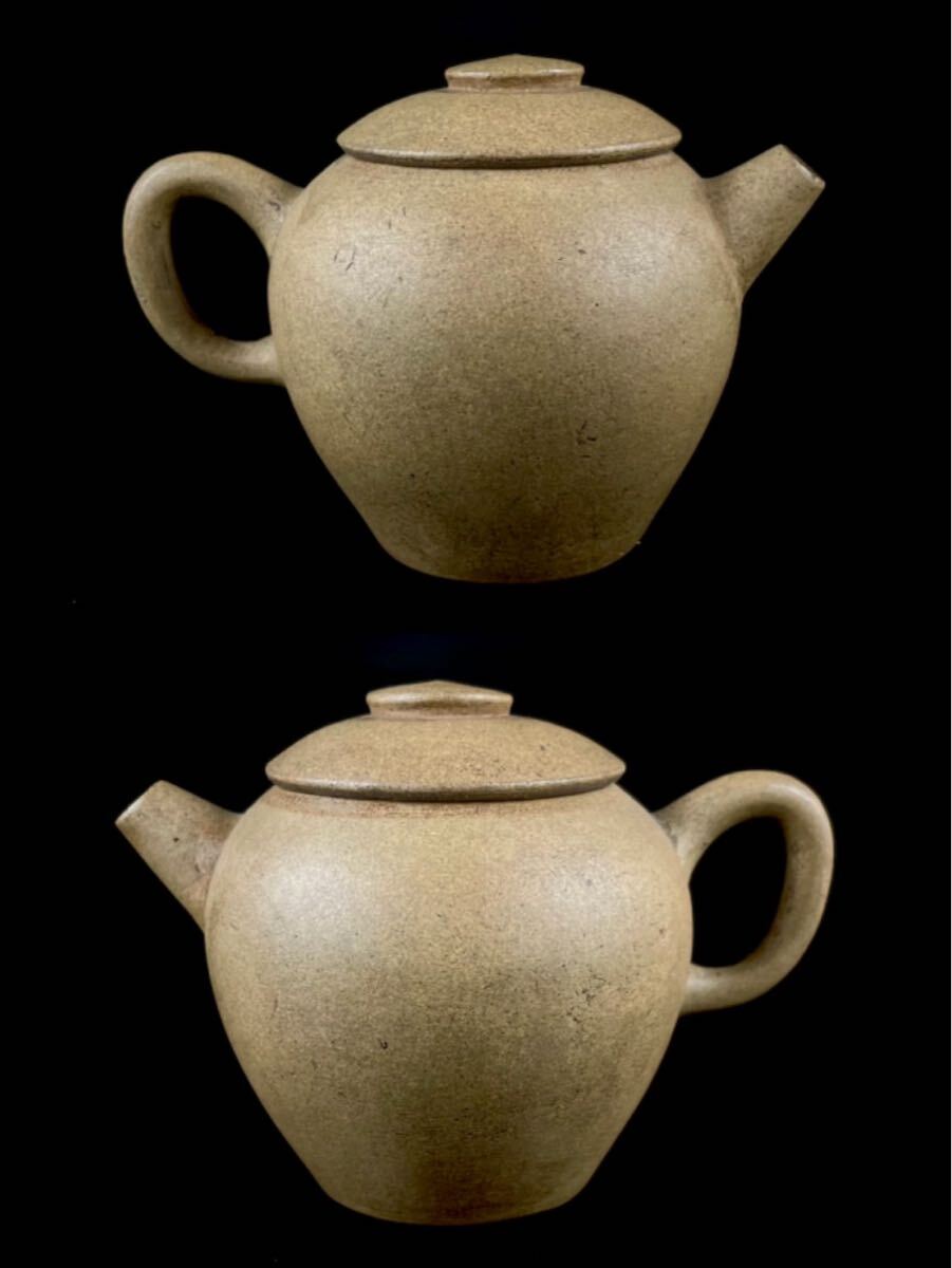 煎茶道具 唐物 砲口 白泥 急須 紫砂 茶器 茶壷 紫泥 中国古玩_画像2