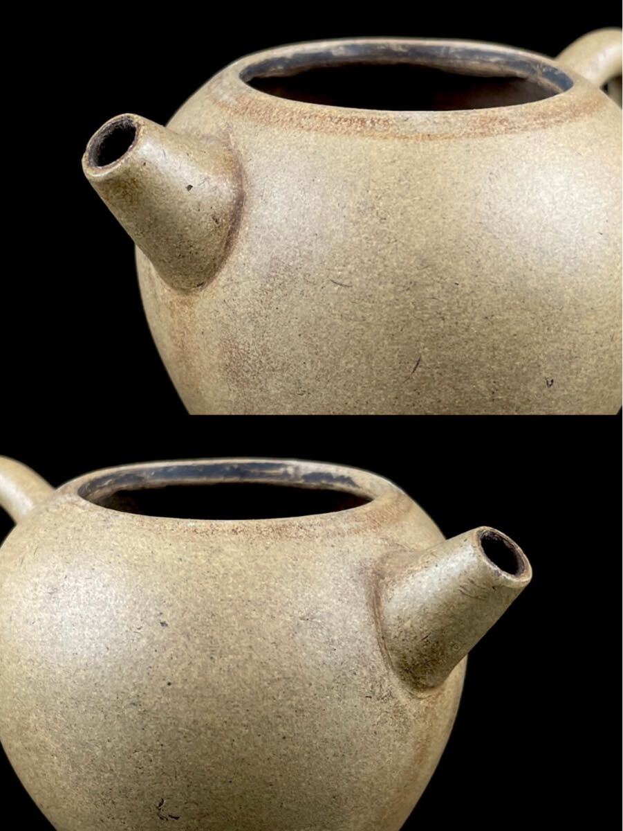 煎茶道具 唐物 砲口 白泥 急須 紫砂 茶器 茶壷 紫泥 中国古玩_画像4