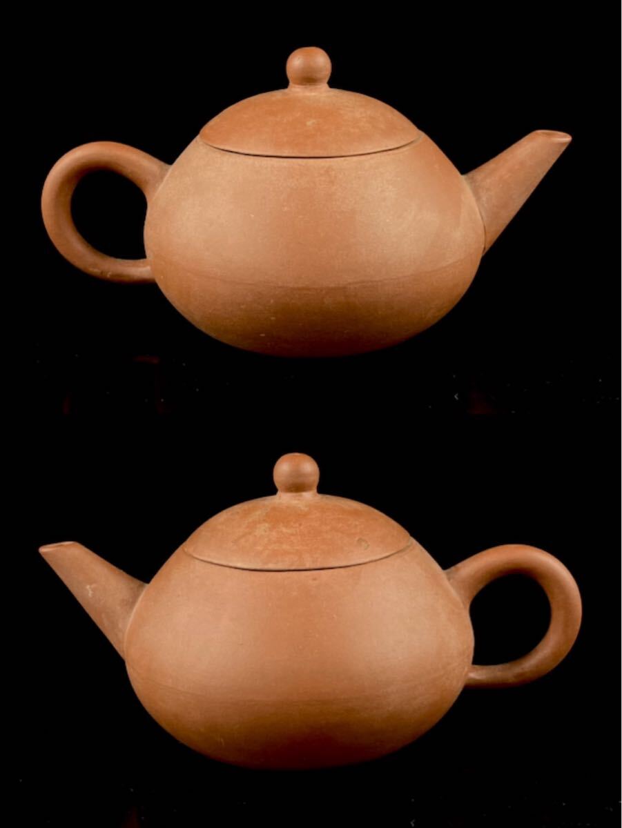 唐物 朱泥 荊渓恵孟臣 扁蒲 急須 砲口 紫砂 紫泥 茶壷 茶器 中国宜興 中国古玩_画像2