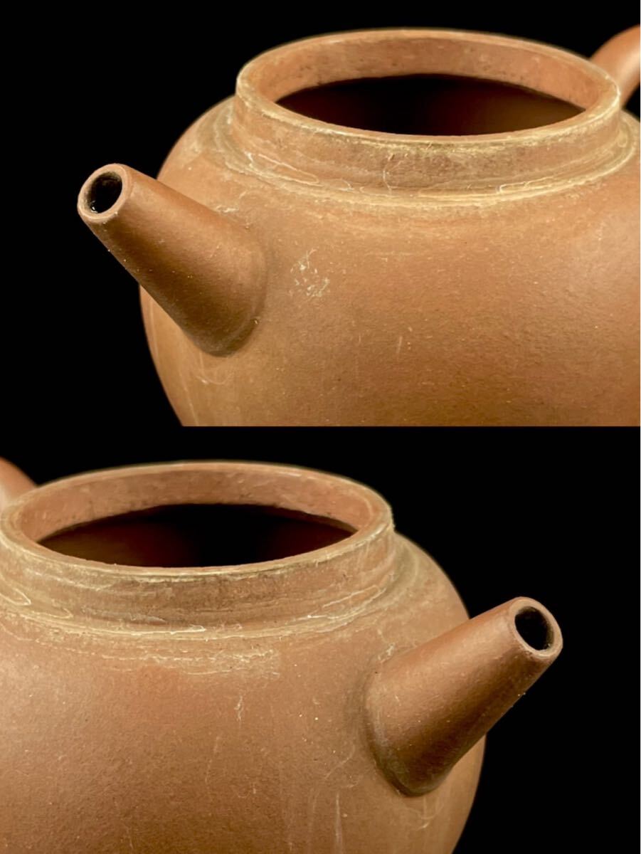 唐物 朱泥 中国宜興 萬寶 ◯寶 急須 砲口 紫砂 紫泥 茶壷 茶器 中国古玩_画像4