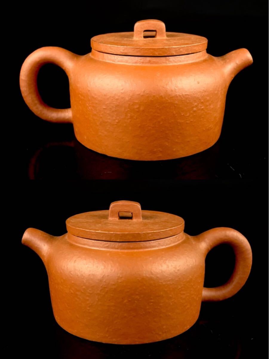 唐物 朱泥 梨皮 急須 在銘 在印 紫砂 紫泥 茶壷 茶器 中国宜興 中国古玩（1b1027 1/5 10）_画像2