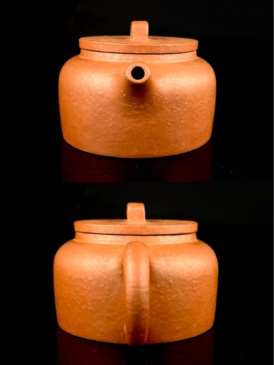 唐物 朱泥 梨皮 急須 在銘 在印 紫砂 紫泥 茶壷 茶器 中国宜興 中国古玩（1b1027 1/5 10）_画像3