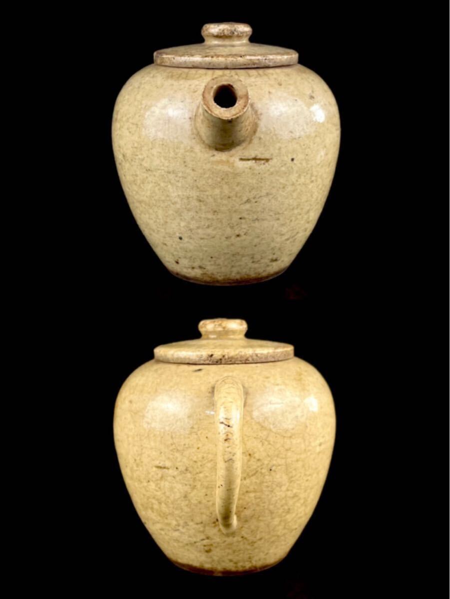 煎茶道具 唐物 黄釉 朱泥 白泥 砲口 急須 紫砂 茶器 茶壷 紫泥 中国古玩（3b110705 2/2 0）_画像3