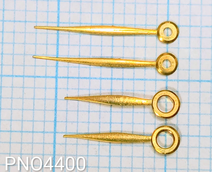 (★2)汎用アンティーク時計パーツ (針/ケン/Hands) 9mm+12mm 金色/ゴールド【郵便送料無料】PNO4400_画像2