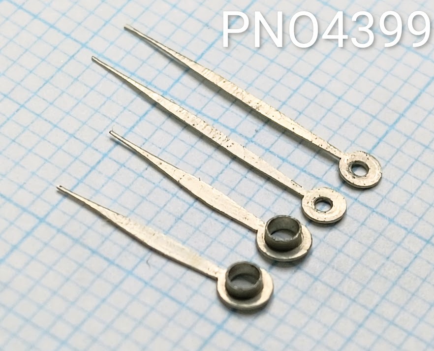 (★2)汎用アンティーク時計パーツ (針/ケン/Hands) 10mm+14mm 銀色/白色【郵便送料無料】PNO4399_画像5