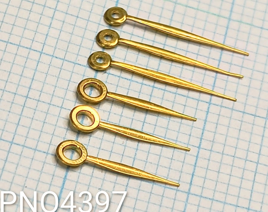 (★2)汎用アンティーク時計パーツ (針/ケン/Hands) 9mm+12mm 金色/ゴールド【郵便送料無料】PNO4397_画像2