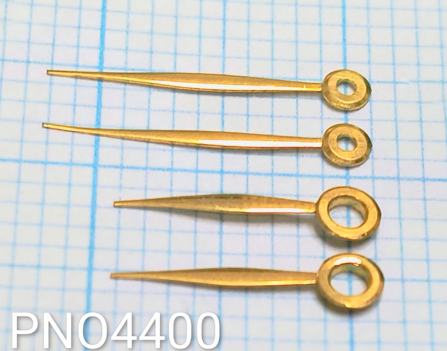 (★2)汎用アンティーク時計パーツ (針/ケン/Hands) 9mm+12mm 金色/ゴールド【郵便送料無料】PNO4400_画像3