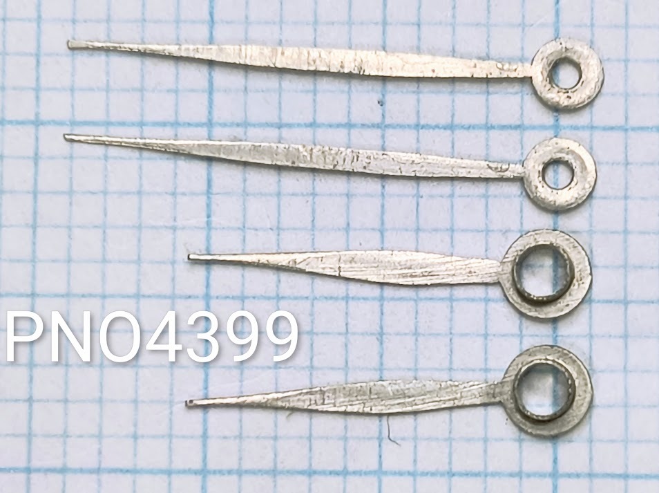 (★2)汎用アンティーク時計パーツ (針/ケン/Hands) 10mm+14mm 銀色/白色【郵便送料無料】PNO4399_画像4