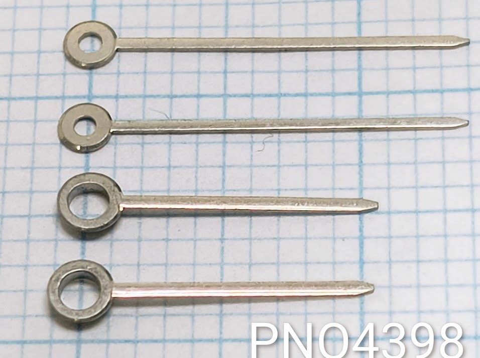 (★2)汎用アンティーク時計パーツ (針/ケン/Hands) 10mm+14mm 銀色/白色【郵便送料無料】PNO4398_画像2