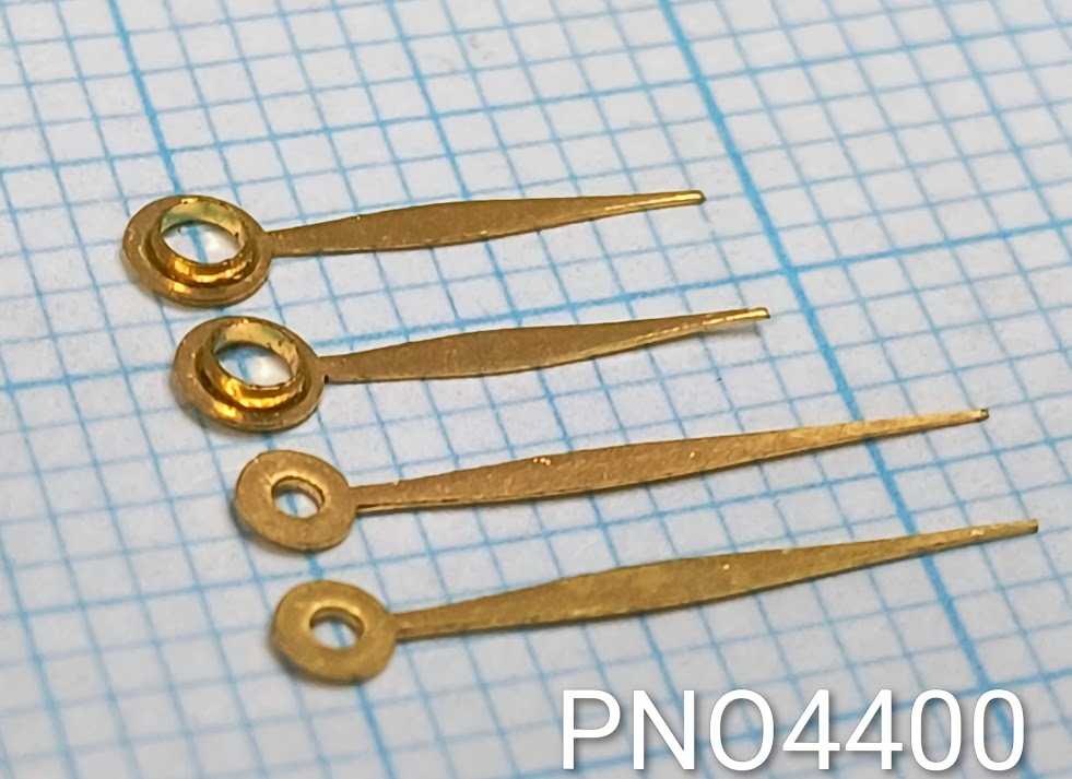 (★2)汎用アンティーク時計パーツ (針/ケン/Hands) 9mm+12mm 金色/ゴールド【郵便送料無料】PNO4400_画像6