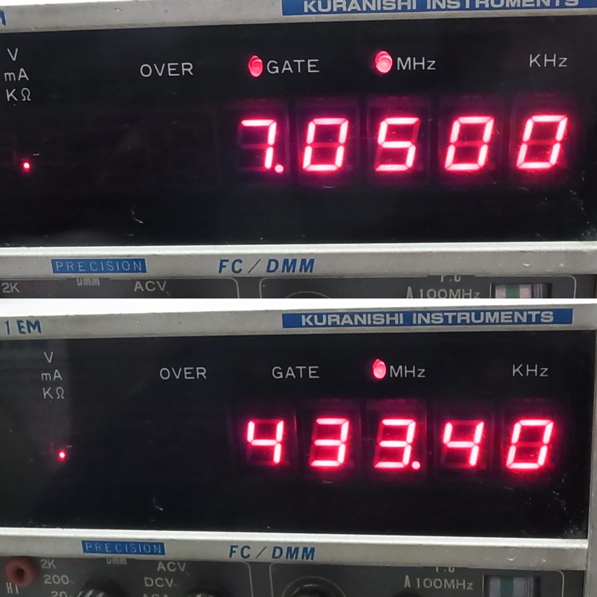 KURANISHI クラニシ 6561EM 600MHz周波数カウンタ + マルチメーター PRECISION FREQUENCY COUNTER AND DIGITAL MULTIMETER 中古品_画像10