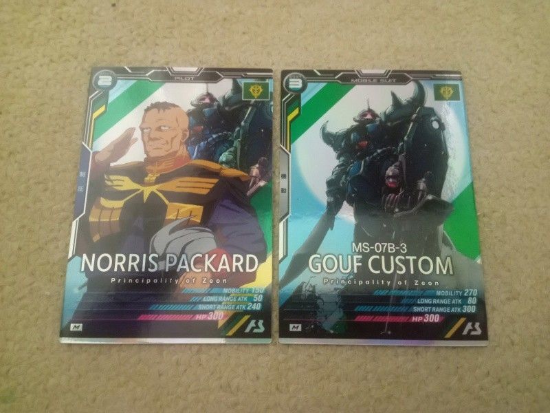 機動戦士ガンダム アーセナルベース UT02-040 UT02-004 Mレア ノリス・パッカード グフ・カスタム_画像1