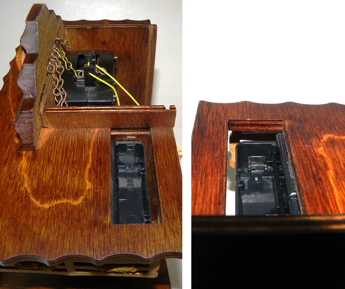 ゆうパック.80サイズ送料記載済み アルプスの少女ハイジ 掛け時計 おじいさんの山小屋 時間はおおむね正確 山羊回転OK(赤枠.楽)_画像9