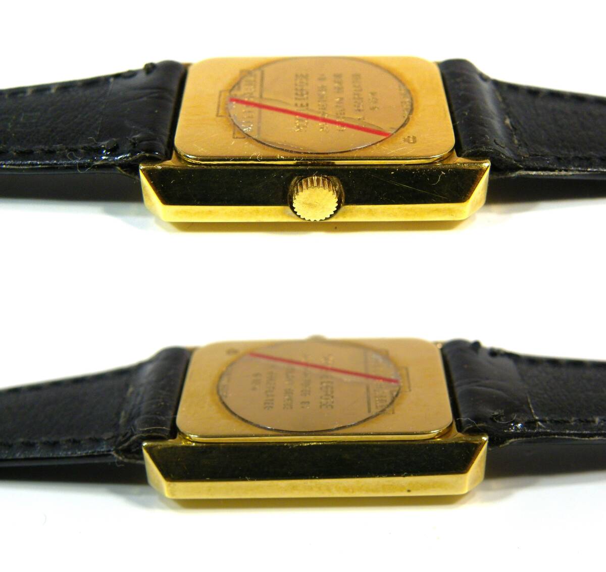  нестандартная пересылка.390 иен отправка OK Швейцария Bank печать чистота 999.9 in gotoGOLD женский. золотой часы здесь . обратная сторона крышка открыть . не Junk ( красный рамка-оправа. приятный )