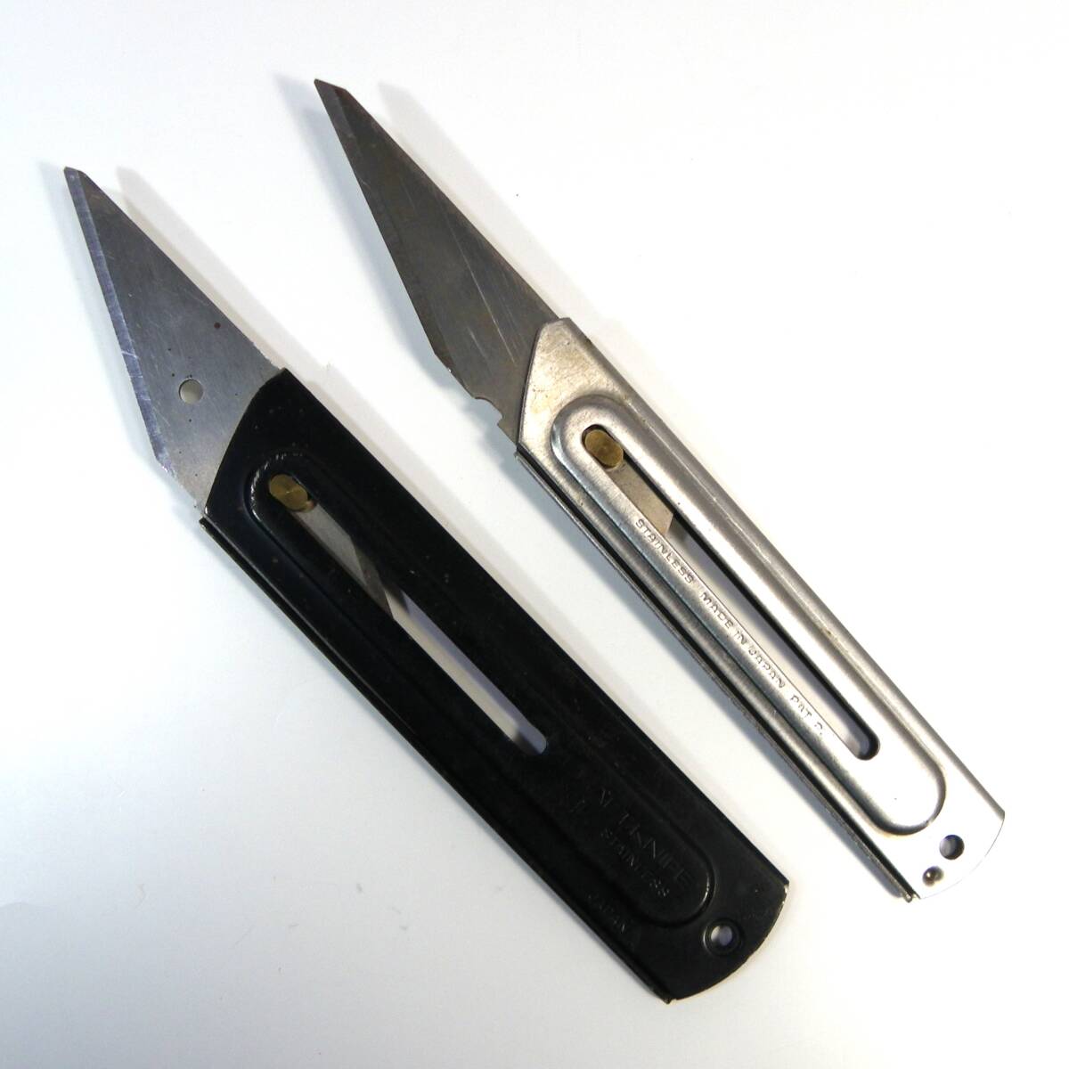 定形外郵便.270円発送OK オルファ OLFA クラフトナイフXL クラフトナイフ-L ナイフ 2本セット ハンドクラフト USEDです(赤枠.楽)_画像2