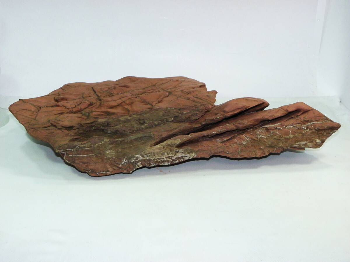ゆうパック.120サイズ送料記載済み 天然石 紅石だと思います 庭石.飾り W/58cm位・H/30cm位・D/12cm位・22Kg位(赤枠.楽)_画像7