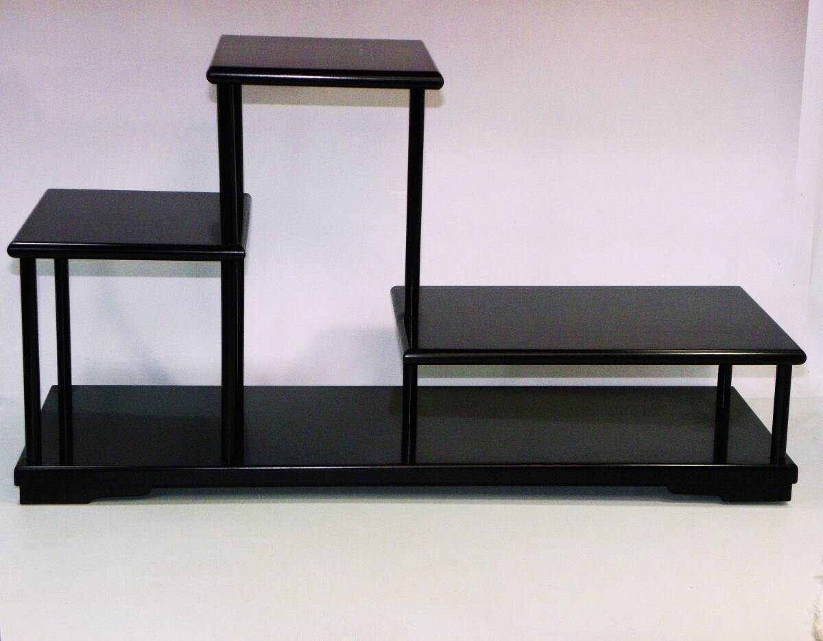 ゆうパック.140サイズ送料記載済み　飾り台 違い棚　香炉.花器.銅像.その他.小物等　床の間にH/33.5ｃｍ位　60ｃｍ位ｘ20ｃｍ位（赤枠.楽）_画像2