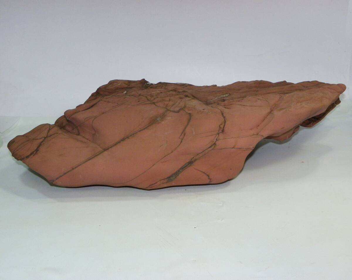 ゆうパック.120サイズ送料記載済み 天然石 紅石だと思います 庭石.飾り W/58cm位・H/30cm位・D/12cm位・22Kg位(赤枠.楽)_画像4