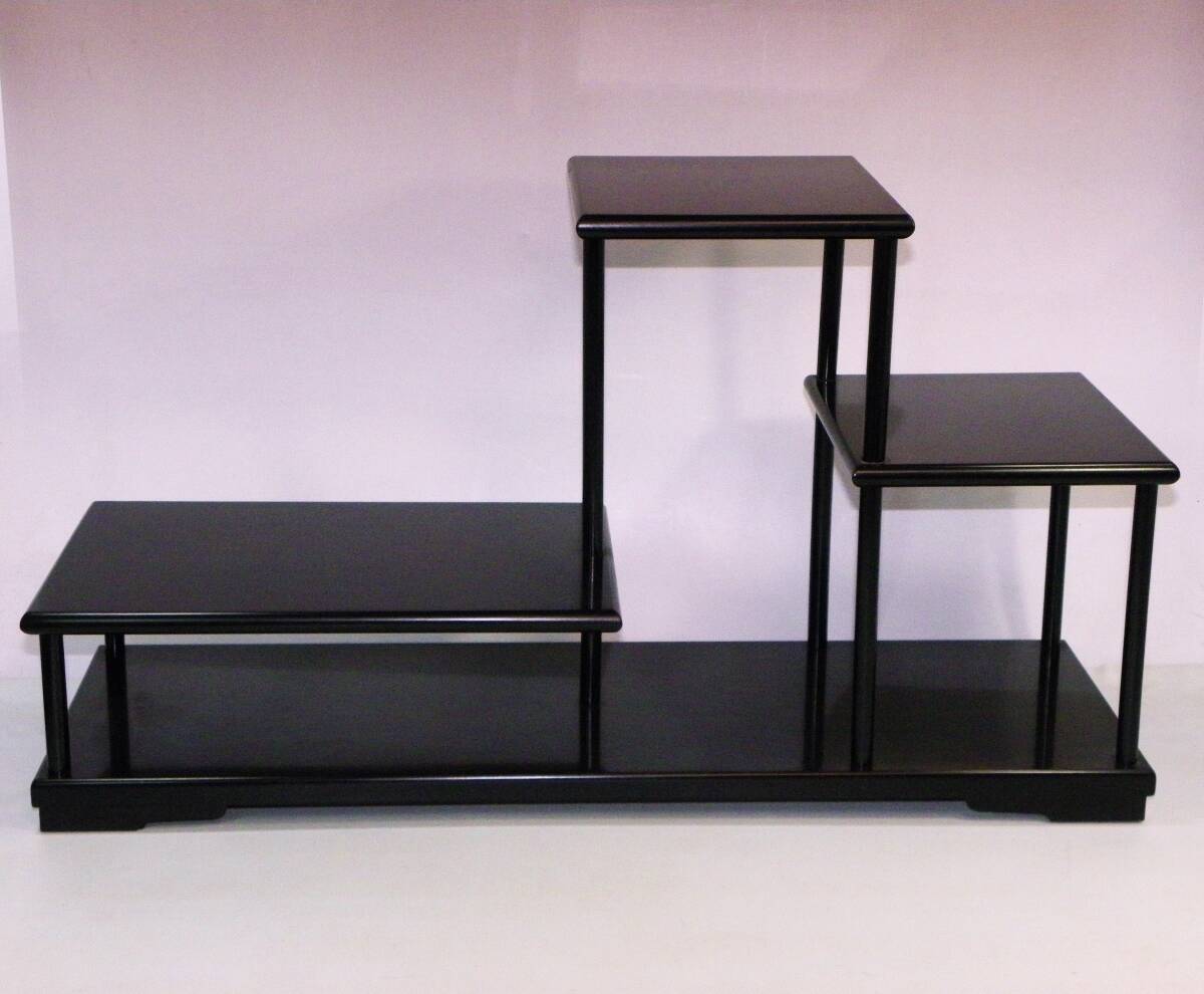 ゆうパック.140サイズ送料記載済み　飾り台 違い棚　香炉.花器.銅像.その他.小物等　床の間にH/33.5ｃｍ位　60ｃｍ位ｘ20ｃｍ位（赤枠.楽）_画像4