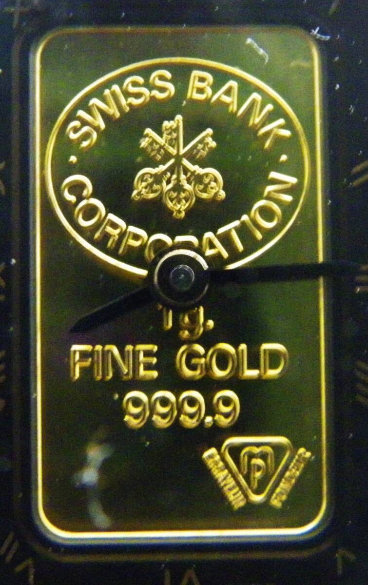  нестандартная пересылка.390 иен отправка OK Швейцария Bank печать чистота 999.9 in gotoGOLD женский. золотой часы здесь . обратная сторона крышка открыть . не Junk ( красный рамка-оправа. приятный )