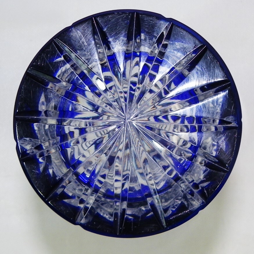 ゆうパック.80サイズ送料記載済み 切子 花瓶 フラワーポット Flower vase ワレも欠けも無し(赤枠.樂多我)_画像7