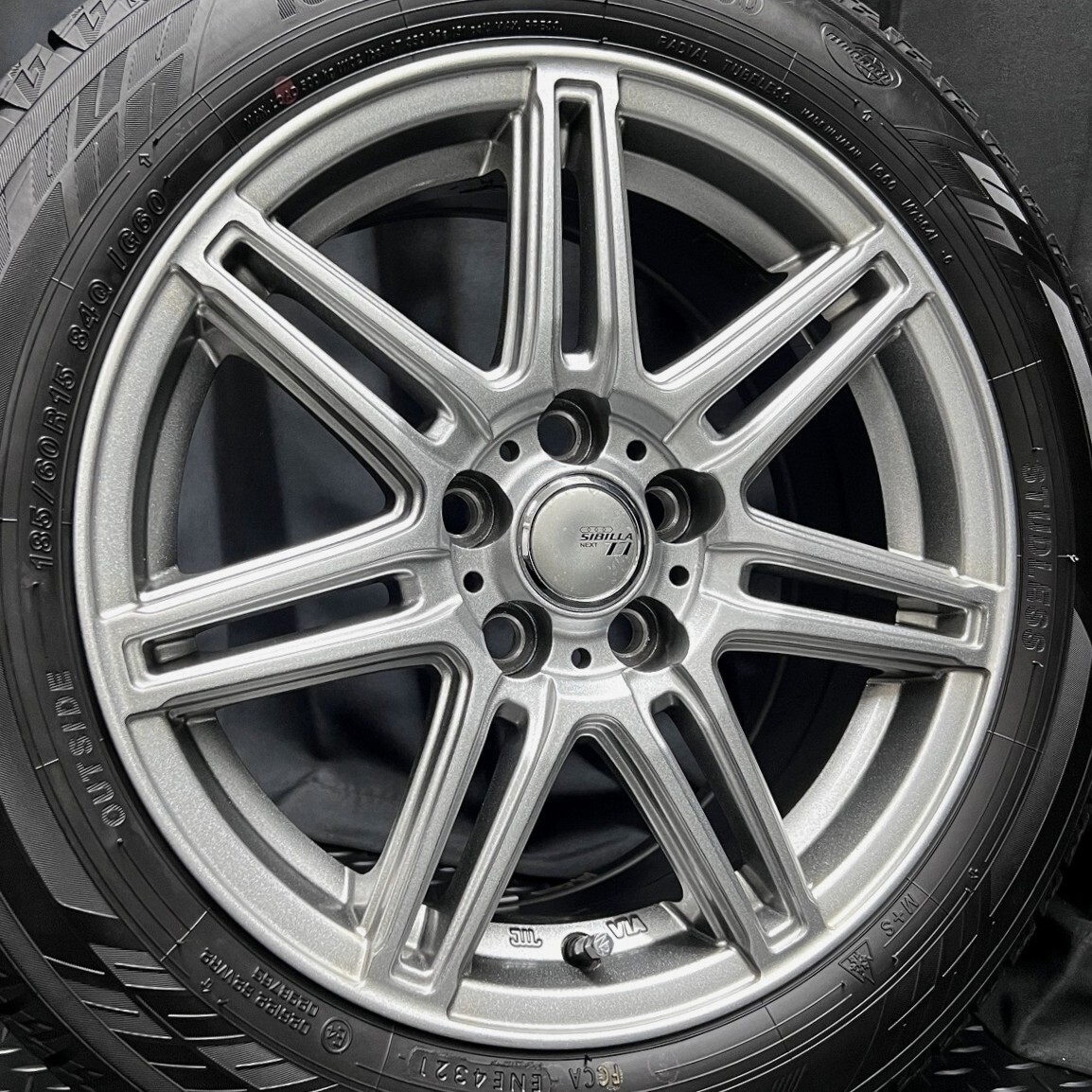 9分山美品★ヨコハマ iG60 185/60R15&トヨタ 純正ナット対応ホイール 4本 №B251118-B6 170系シエンタ/5H 100*15インチスタッドレスセット_画像10